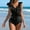 Black, variant on TODOZO One Piece Swimsuit Women Tummy Control Slimming Cheeky Modest 2025 Trendy Swim Suits for Women 2025 Bathing Suit for Women One Piece Slim Fit Cute Swimsuit with Chest Pad Without Brackets Plea