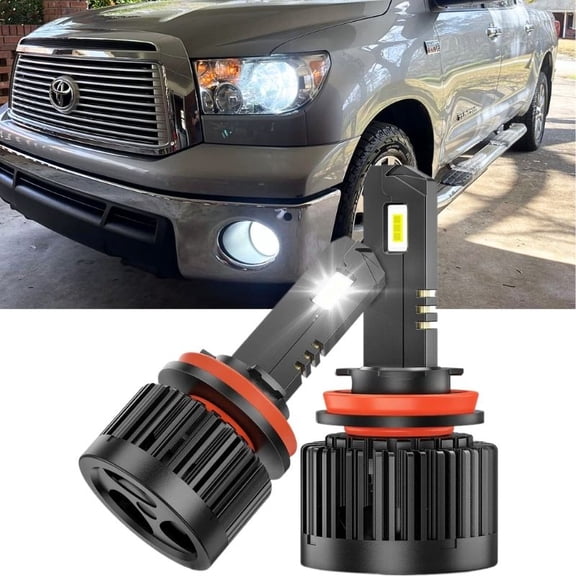 2Pcs H11/H8/H9 LED Bulbs,350% LED Headlight Bulbs High Brightness Than Halogen Bulbs,Low Beam H11 6000K Cool White 12000LM