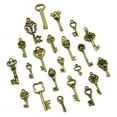 thumbnail image 2 of Haobase 50Pcs Mix Antique Bronze Keys Pendant Assorted Antique Vintage Old Look Bronze Pendants Vintage Key Collectibles Skeleton, 2 of 6