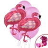 Iridescent Pink Flamingo Jumbo Balloon Bouquet