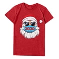 thumbnail image 2 of Pntutb Mujeres Moda Casual Manga corta Cuello redondo Impreso Feliz Navidad Camisa de algodón tops Pntutb Pntutb-4392, 2 of 4