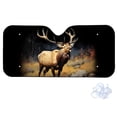 thumbnail image 2 of Xoenoiee Car Sun Shade Universal Auto Window Sunshade Summer Sun Visor UV Ray Reflector Car Interior Protector Keep Cool Fits SUVs, Sedans, Trucks, Vintage Wildlife Elk Print, 2 of 6