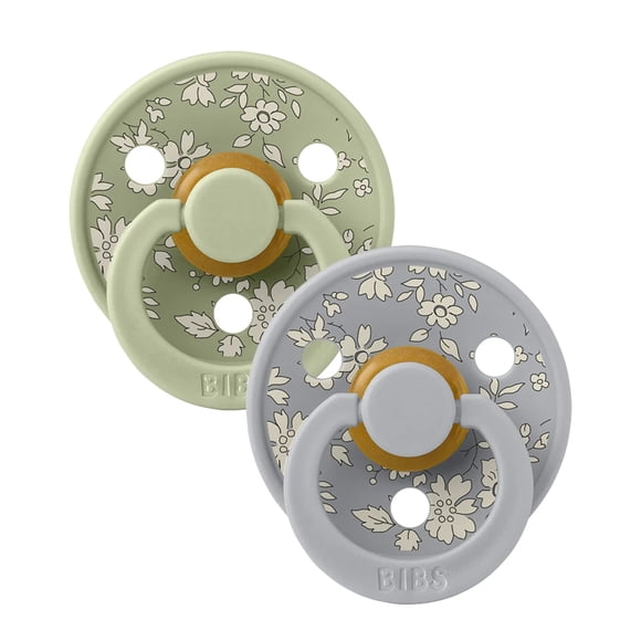 Baberos para chupete Liberty Colour, paquete de 2 unidades, mezcla de salvia, 1 (más de 10 m)