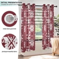 thumbnail image 5 of Window Curtain Panels Cotton Linen Decorative Curtains - Symmetrical Colorfull Texture Printed Window Shade Backdrops for Home Office Sunroom Country House, 5 of 7