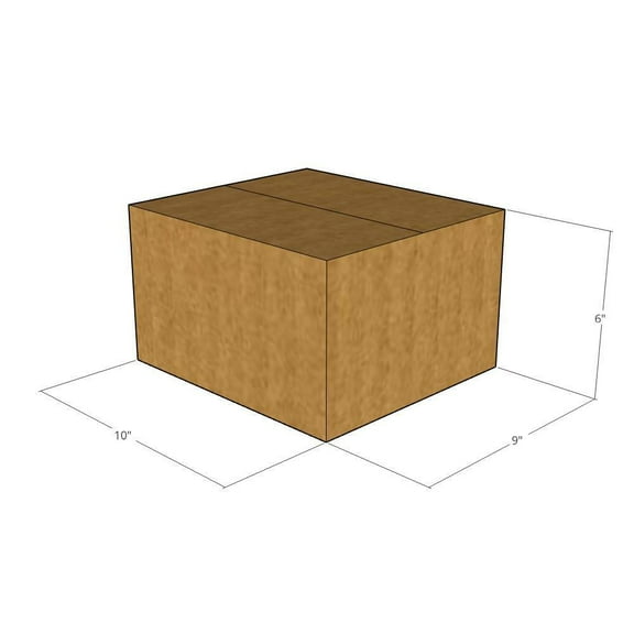 10x9x6 Kraft Brown Corrugated Shipping Boxes, 32 ECT Single-Wall, Qty 20