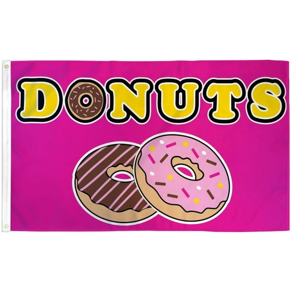 Donuts Flag 3x5ft Poly