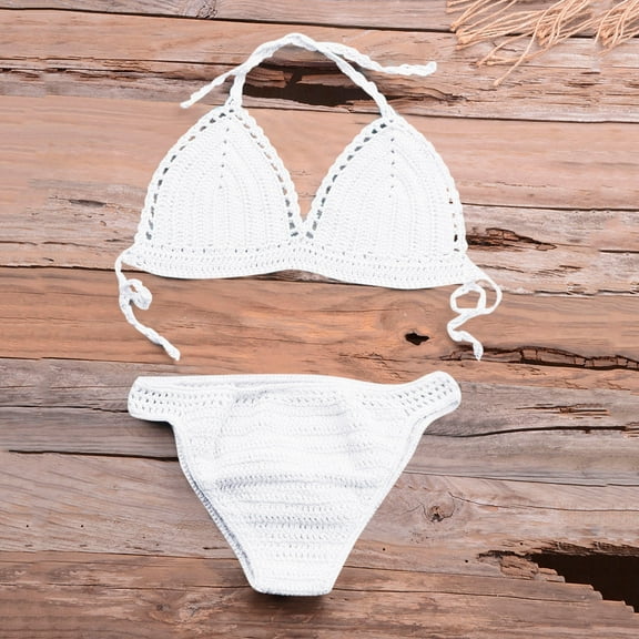Women's hollow top with hand-woven bikini swimsuit 1 Piece Swimsuits for Women Womens Bathing Suit Junior Bathing Suits Womens Swim Shirts And Shorts Swimsuits for Women Tops Long Short Swimsuits for