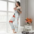 thumbnail image 4 of Uemuo Koi Fish Corals,Spring Summer Pattern Women's Wide Leg Palazzo Lounge Pants with Pockets Light Weight Loose Comfy Casual Pajama Pants-X-Large, 4 of 9
