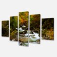 thumbnail image 2 of Flowing River in Autumn - Landscape Photography Canvas Print, 2 of 3