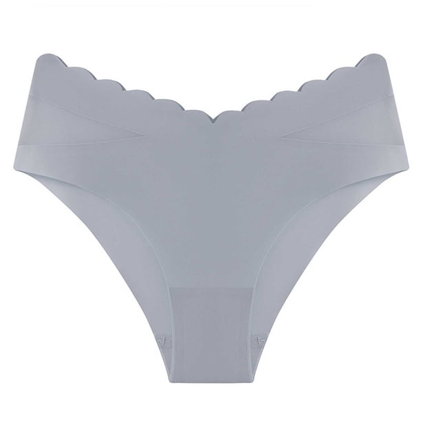 Puntoco Ropa interior para mujer, calzoncillos sexys de algodón de seda helada, finos, transpirables y sin costuras para mujer