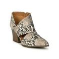 thumbnail image 1 of Dorsay Pointy Toe Faux Wooden Chunky Heeled Bootie 19882, 1 of 6