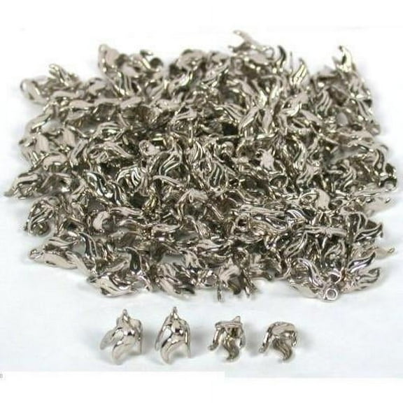 150 Bead Caps Necklace Charm Chain Bails Beading Part