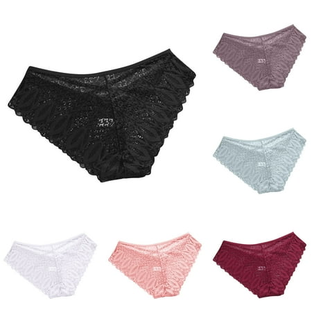Nfurl Womens Underwear Invisible Seamless Bikini Panties No Show Lace Brief Underwear Half Back Coverage Panties Sexy Cheeky Ladies Panty Briefs