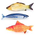 thumbnail image 3 of Cat Toy Training Entertainment Fish Plush Stuffed Pillow Simulation Fish Cat Toy Fish Interactive Pet Chew Toys S(Redfish), 3 of 5