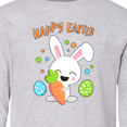 thumbnail image 4 of Inktastic Happy Easter Bunny with Eggs and Carrot Long Sleeve Youth T-Shirt, 4 of 5