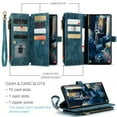 thumbnail image 4 of Wallet Case Artificial Leather Card Holder, Magnetic Kickstand & Zipper For Samsung Galaxy S23 S22 S21 S20 Ultra S21 FE S10 S9 S8 Plus Note 10 Note 20 Ultra, 4 of 5