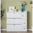 thumbnail image 2 of Triple Tree Versatile Shoe Cabinet with 3 Flip Drawers, Wooden White, 111 lb, 2 of 7