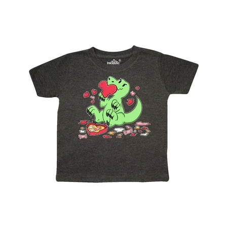 

Inktastic Raptor Destroying Heart Chocolate Box Gift Toddler Boy or Toddler Girl T-Shirt