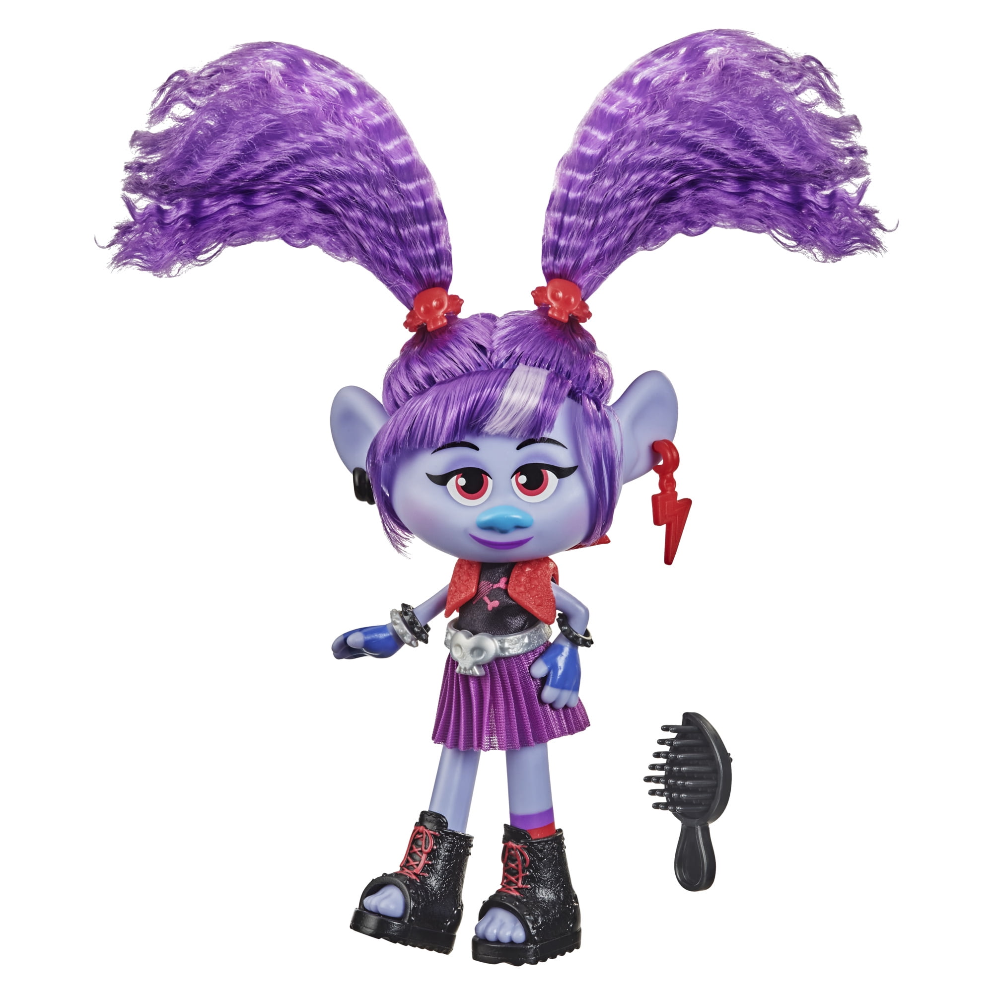 DreamWorks TrollsTopia Rockstar Val Fashion Doll, Includes Accessories