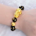 thumbnail image 7 of Fashion Unisex Faux Obsidian Bead Good Luck Pi Xiu Bracelet Fortune Jewelry Gift, 7 of 7
