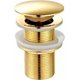 thumbnail image 1 of ZHAOCHENG Tapón de desagüe universal para fregadero y lavabo - Válvula emergente moderna - Válvula de desagüe con rebosadero, latón, acero inoxidable, dorado, 1 of 5