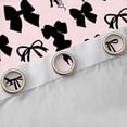thumbnail image 4 of Manfei Girly Pink Ribbon Black Out Curtains for Kids, Kawaii Cartoon Bow-tie Curtains Pack of 2 (42x63 Each), Princess Bowknot Style Bedroom Curtains, Window Curtains Bedroom Decor, 4 of 6