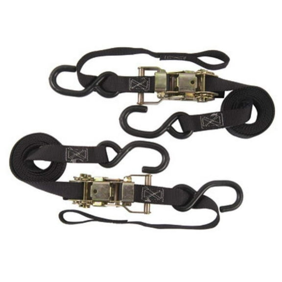 Rider Cargo Ratchet/Soft Loop Tie Downs Black
