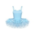 thumbnail image 6 of YiZYiF Kids Little Girls Spaghetti Straps Ballet Dance Gym Leotard Tutu Dress,Sizes 3T-8, 6 of 7