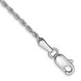 thumbnail image 1 of 10k White Gold 1.3mm Rope Chain Bracelet, 1 of 6