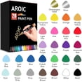 thumbnail image 2 of Marcadores de pintura acrílica AROIC 112 unidades, 28 colores, punta fina de 2 mm, 2 of 8