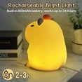 thumbnail image 4 of Cute Lamps, Capybara Gadgets, Capybara Night Light for Children, Animal Silicone Night Light USB Rechargeable, 4 of 5
