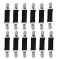 thumbnail image 1 of 6 pares Hebillas fijas multiusos Sábana Sábanas Sujetadores antideslizantes Cojín de sofá Clips antideslizantes Pinzas de aleación elástica (Negro), 1 of 6