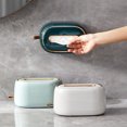 thumbnail image 1 of Wall Mounted Tissue Box Holder Spring Loaded Desktop Organizer for Living Room and Restroom Storage with No Punch Installation and Easy Access Design Sopatenor, 1 of 8
