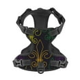 thumbnail image 4 of Picia Mardi Gras Carnival No-Pull Dog Harness Reflective Front Clip Vest with Handle,Step-in Air Dog Harness,Adjustable 2 Metal Rings 4 Buckles,Easy to Put on & Take Off Small, 4 of 9