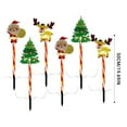 thumbnail image 5 of 6-Pack Solar Christmas Lights, LED Waterproof Outdoor Decor with Snowman Reindeer Figures for Yard Garden Pathway(A), 5 of 5
