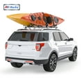 thumbnail image 7 of AA-Racks 2 Pair J-Bar Foldable Aluminum Kayak Rack Roof Top Mount with 16 Ft Ratchet Lashing Straps, Folding Carrier for Your Canoe, SUP and Kayaks on SUV Car Truck, 7 of 7