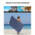 thumbnail image 5 of Navy Blue Striped Towel Set of 3, Soft Microfiber Bath Towels, Hand Towel, Washcloths, Navy Blue White Farmhouse Stripes Quick-Dry Absorbent Towels for Bathroom Kitchen Hotel Beach Gym Spa, 5 of 7
