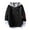 Black, variant on XIAONU Mens Hoodies False Two-Piece Comfortable Drawstring Hooded Sweatshirt Color-Blocked Casual Long-Sleeve Pullover Hoodie