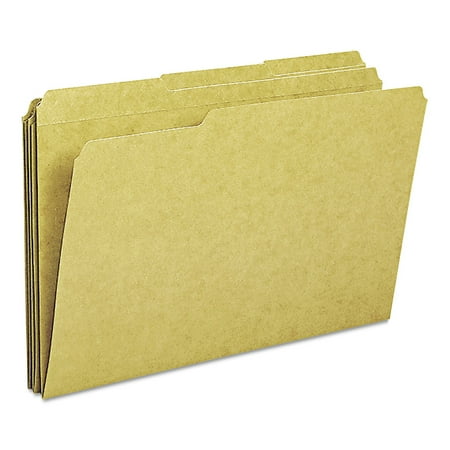 Smead 15734 Kraft File Folders  1/3 Cut  Reinforced Top Tab  Legal  Kraft (100/Box)