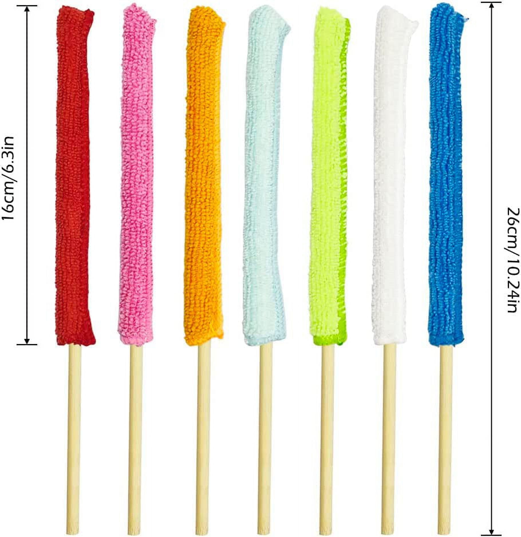  Microfiber Detail Duster Sticks Crevice Cleaning Tool Brush  Mini Detail Dusters for Cleaning Home Car Window The Smallest Spaces(12  Pieces) : Health & Household