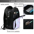 thumbnail image 4 of Balery Rainbow Scales Mochila con carga USB para hombre y mujer - Mochila impermeable y antirrobo para portátil con puerto USB para viajes, trabajo, estudios y universidad, 4 of 7