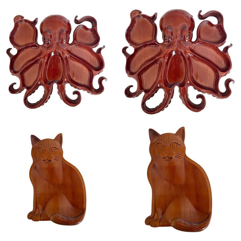 Octopus Charcuterie Platter, Unique Octopus Design Wood Serving Tray, Ocean Theme Party Octopus Bread Board, Funny Animal Shaped Platters Tray, Gift for Seafood Lovers