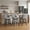 Dark Grey, variant on Swivel Counter Height Bar Stools, Set of 4, 27'' Modern Bar Stool with Curved Back and Solid Wood Legs, Bar Stools for Kitchen Island, Linen Fabric Grey