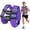 Purple, variant on Weighted Vest 8 Lb Weight Vest for Woman Men Sport Weighted Vest with Reflective Stripe Adjustable Buckle Straps Back Black Mesh Pocket for Strength Training Running