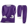 thumbnail image 1 of Ladies‘ Cozy Tracksuit Set with Fleece Lined Sweatshirt and Stretchy Sweatpants, 1 of 8