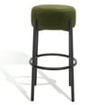 thumbnail image 2 of SAFAVIEH Couture Paisleigh Round Backless Bar Stool, Forest Green/Black, 2 of 10