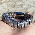 thumbnail image 4 of Mens Hip Hop Bracelet Micro Pave Iced Box Lock Silver Tone Bling Out 8.5" Inch x 16MM Thick, 4 of 9