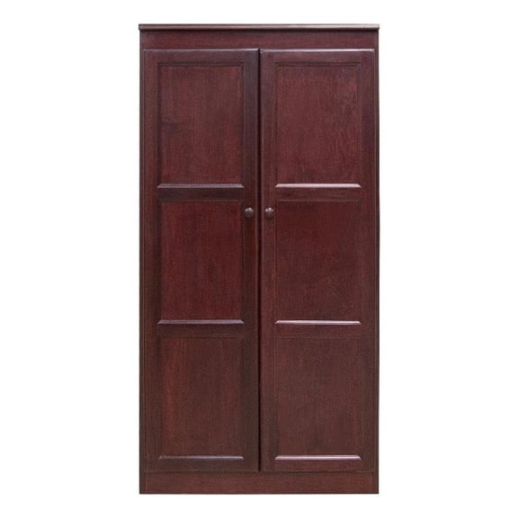 Concepts in Wood Armoire Wardrobe Closet - 5 ft Tall - Cherry