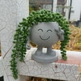 thumbnail image 3 of YAOMOBB Pot de Fleurs Extérieur Visage Souriant Adorable Pot de Fleurs en Résine pour Décoration Intérieure Extérieure, 3 of 7