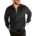 thumbnail image 2 of Hueook Cardigan Sweaters for Men Plus Size Fall Winter Long Sleeve Fashion with Pockets Thick Knitted Sweater Casual Loose Hooded Jacket on, 2 of 6